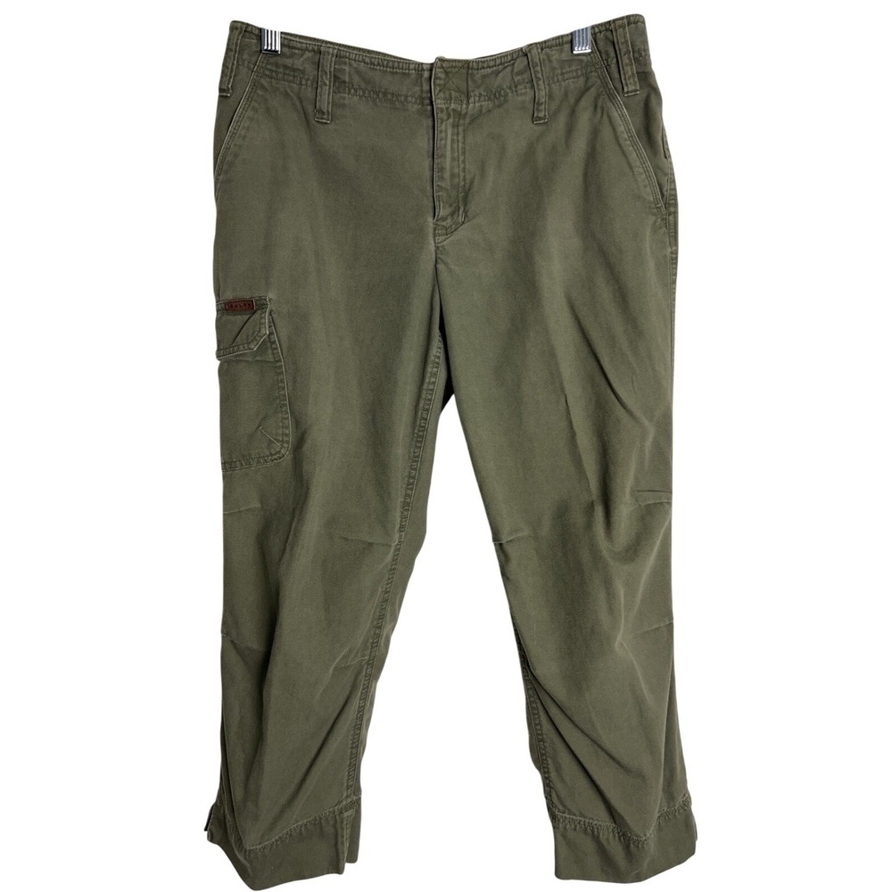 Ralph Lauren Cargo Pants Women 6 Green Cropped Utility Outdoor Hiking G05